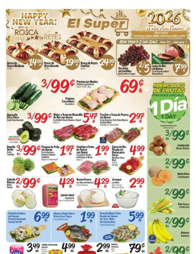 El Super offer from 12/31/2025  - CA ad catalog