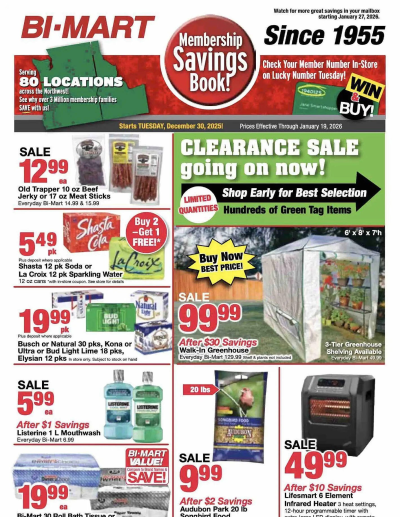 Bi-Mart ad catalog
