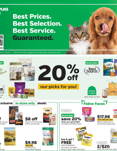 Pet Supplies Plus flyer ad catalog
