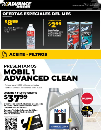 Advance Auto Parts offer from 01/04/2026  - Spanish