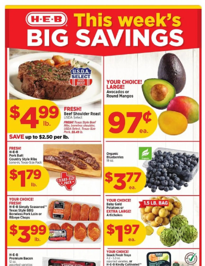 H-E-B ad catalog