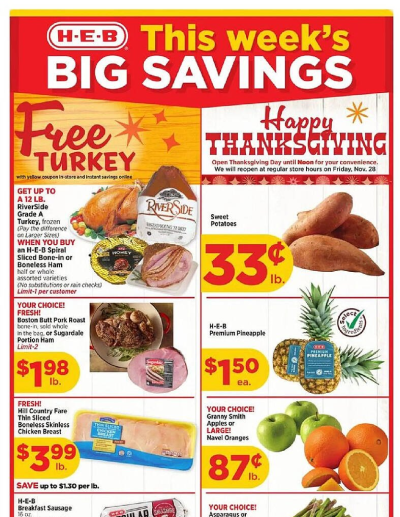 H-E-B ad catalog