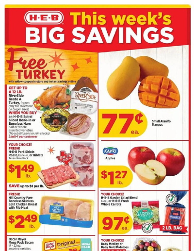 H-E-B ad catalog