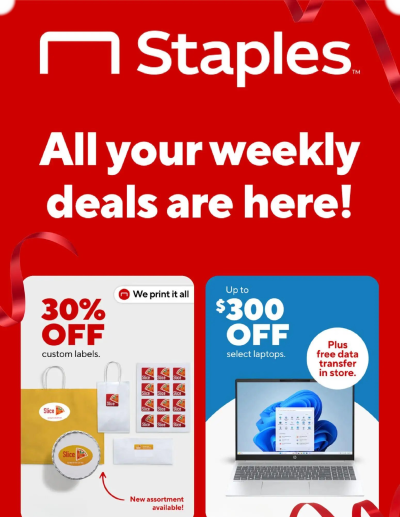 Staples ad catalog