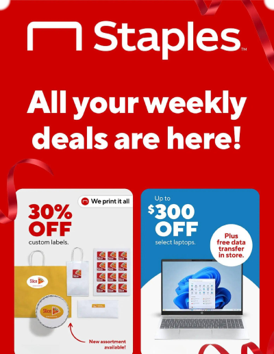 Staples ad catalog