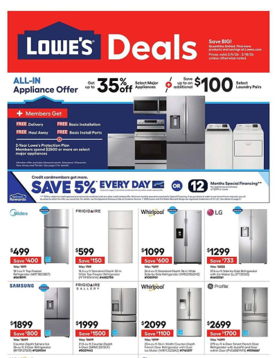 Lowe's ad catalog