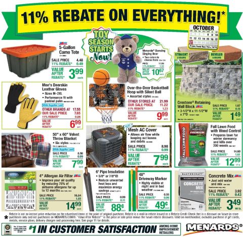  Latest 11% Rebate* Sale ad catalog