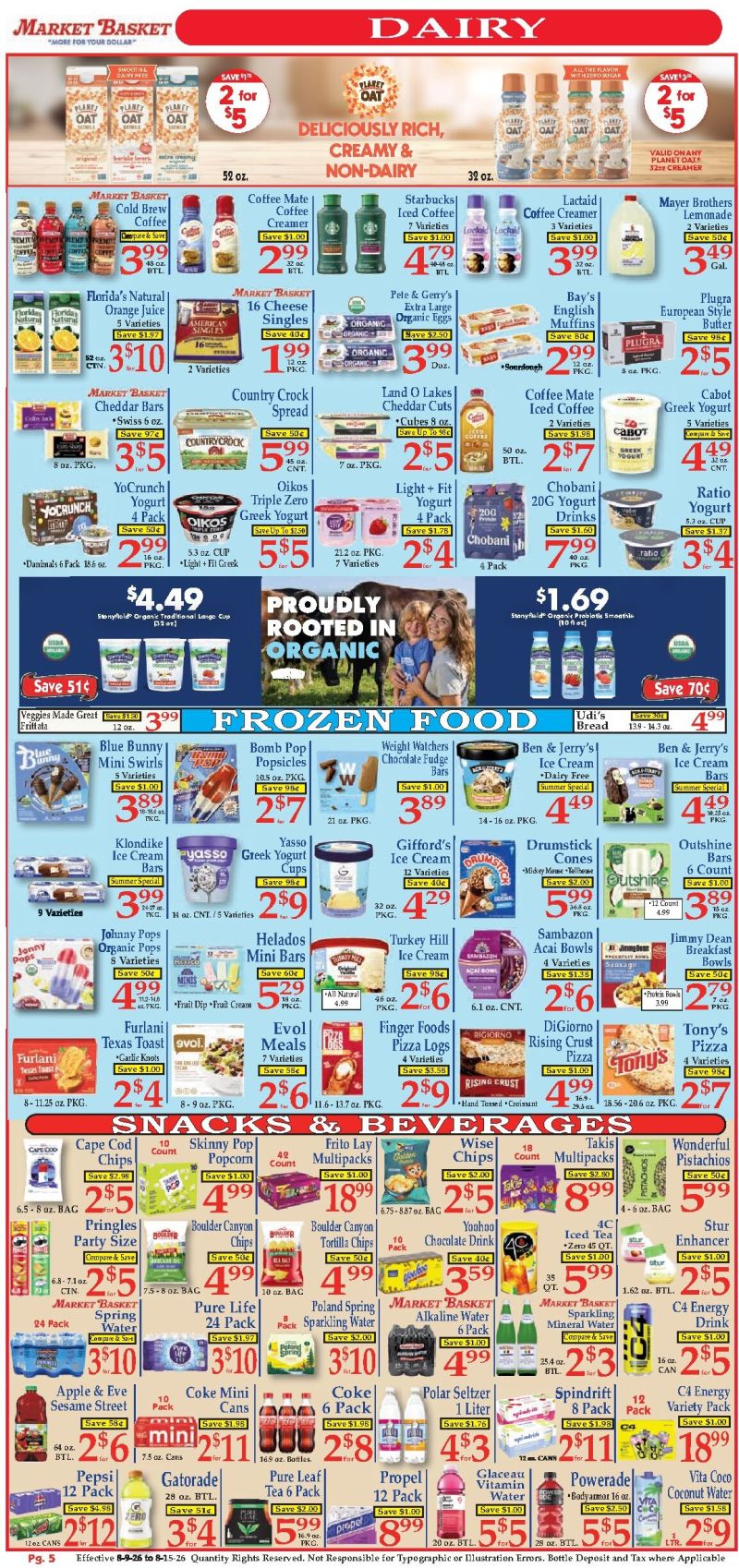 MARKET BASKET weekly ad Aug 10 – Aug 15, 2026 – page 5