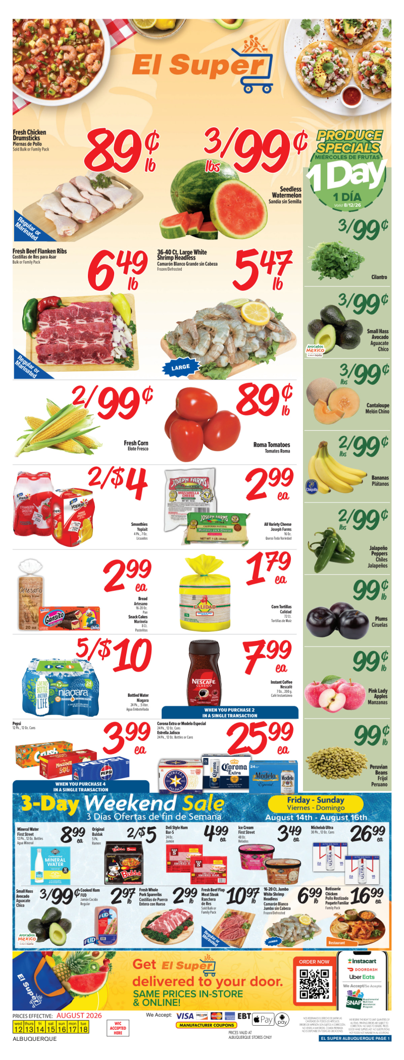 EL SUPER weekly ad Aug 12 – Aug 18, 2026 – page 1