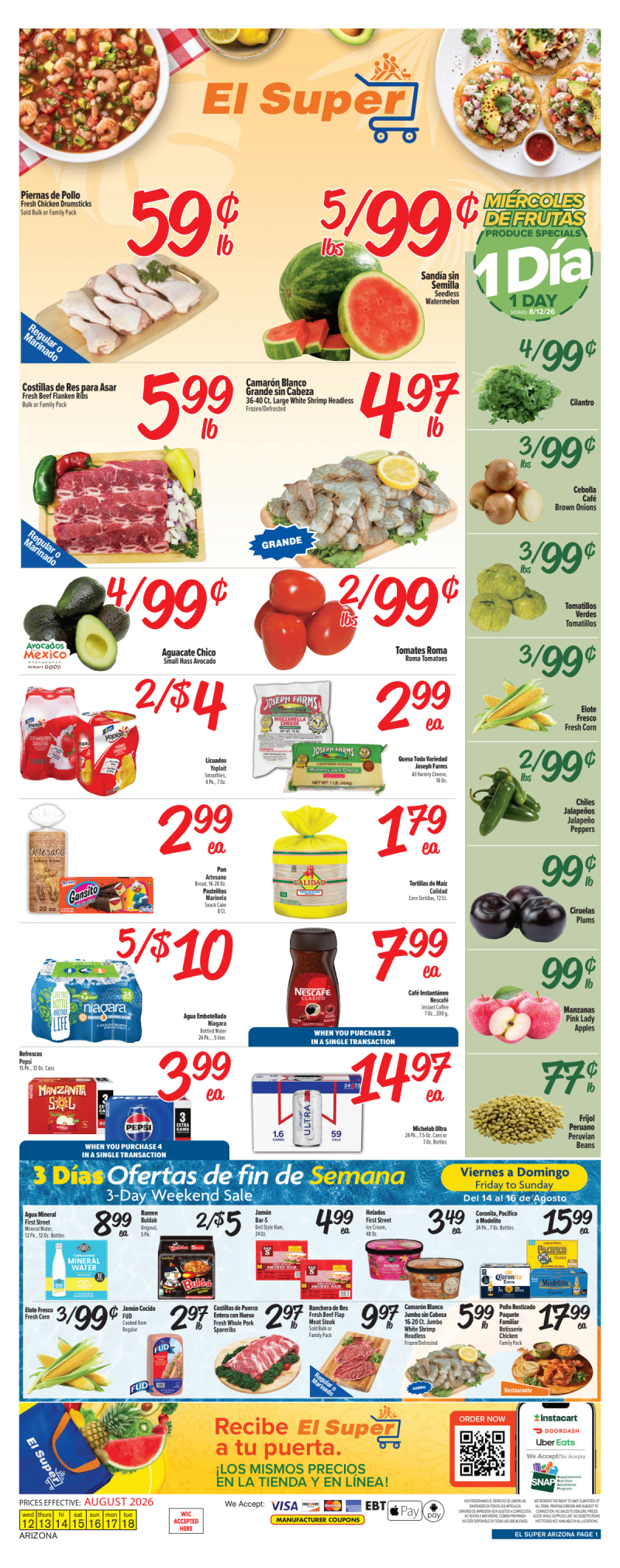 EL SUPER weekly ad Aug 12 – Aug 18, 2026 – page 1