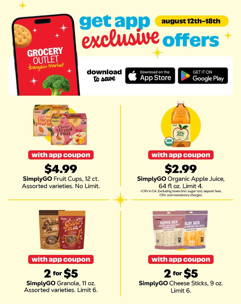 GROCERY OUTLET weekly ad Aug 12 – Aug 19, 2026 – page 1
