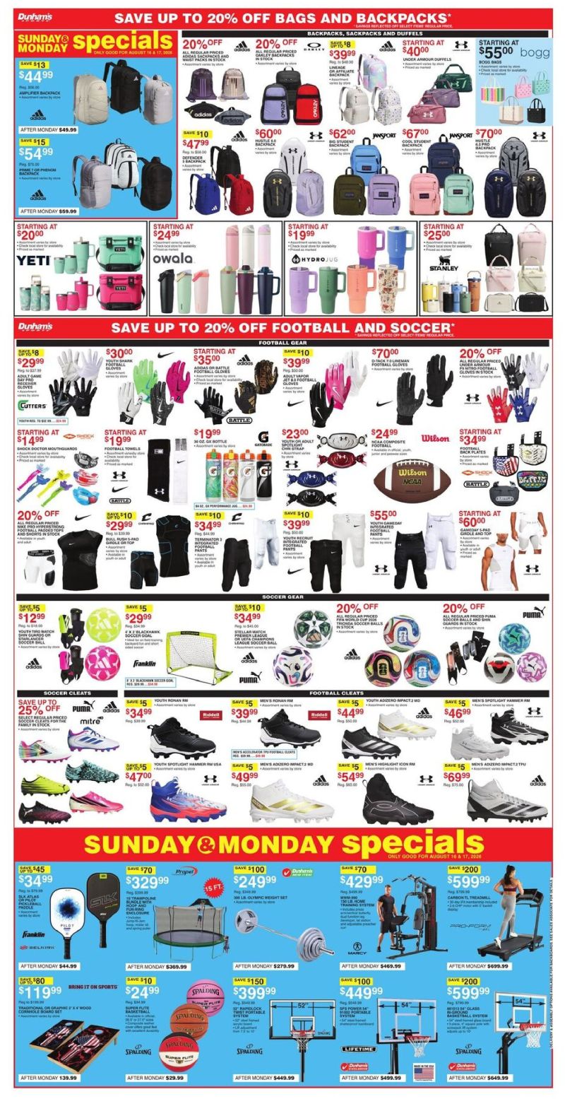 DUNHAM'S SPORTS weekly ad Aug 15 – Aug 21, 2026 – page 4