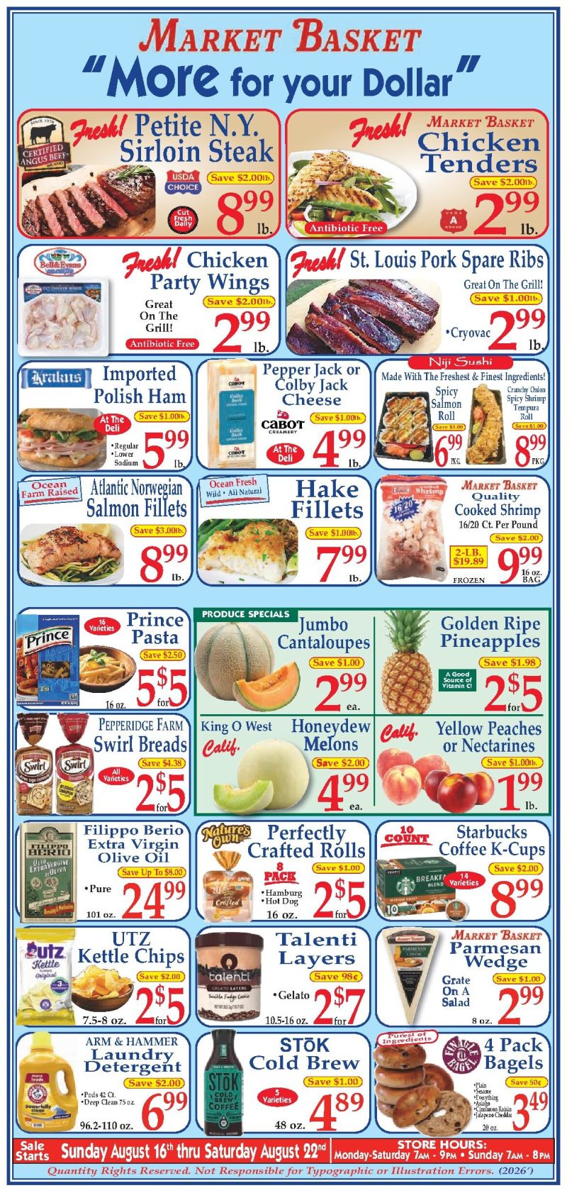 MARKET BASKET weekly ad Aug 17 – Aug 22, 2026 – page 1