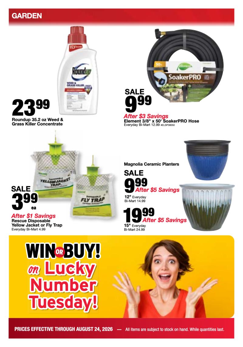 BI-MART weekly ad Aug 18 – Sep 20, 2026 – page 14