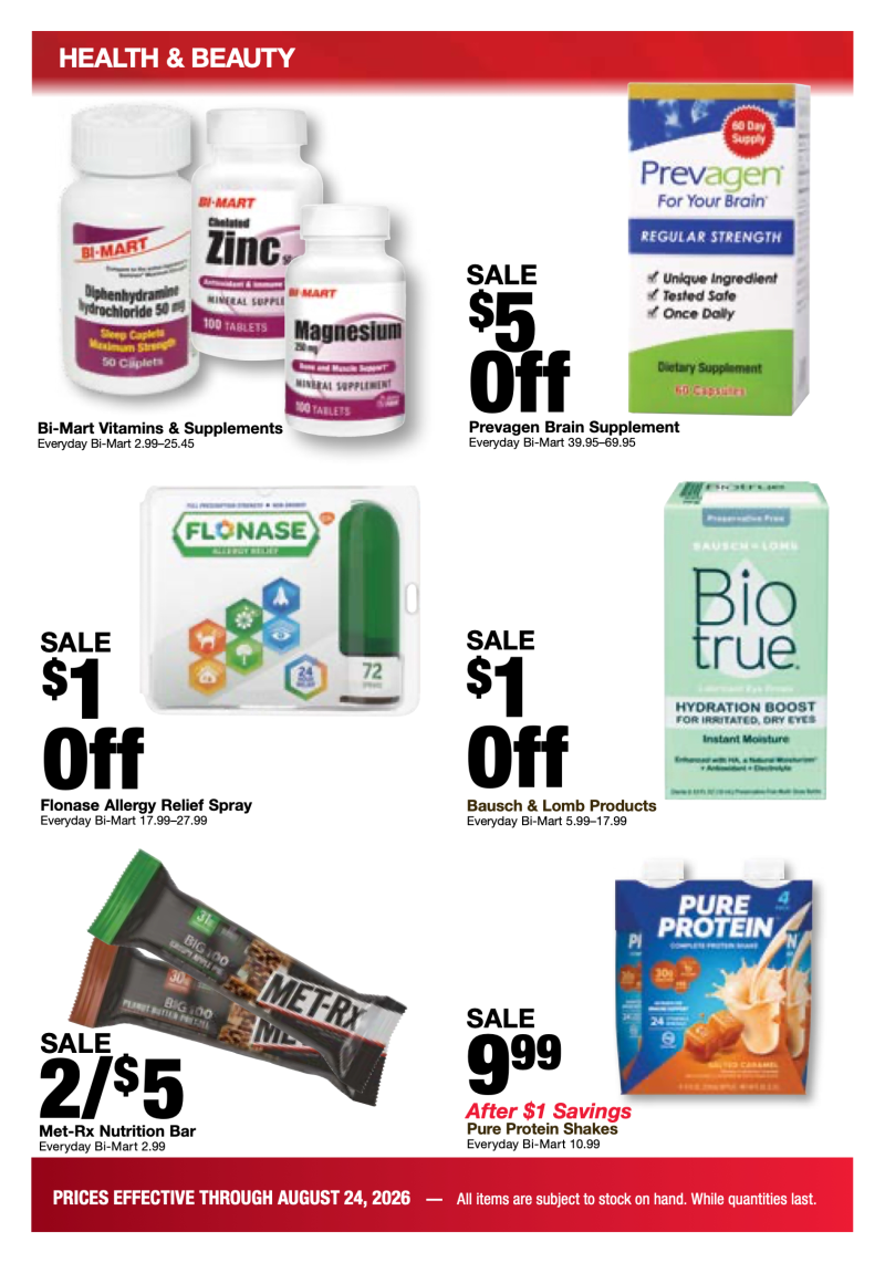 BI-MART weekly ad Aug 18 – Sep 20, 2026 – page 20