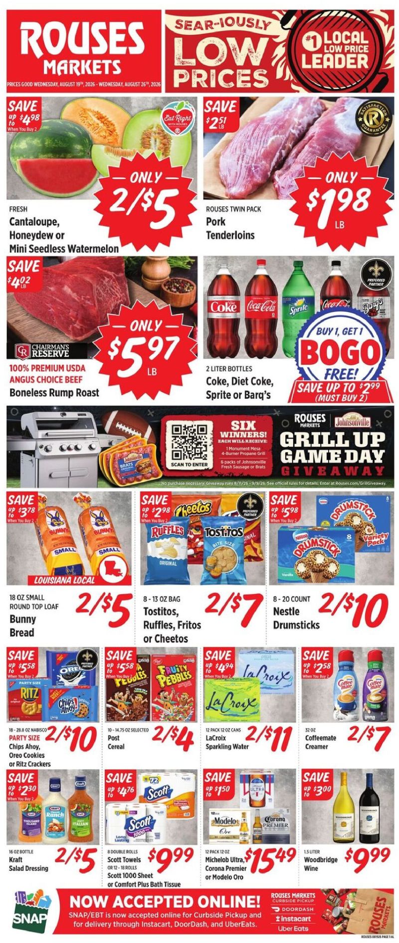 ROUSES weekly ad Aug 19 – Aug 27, 2026 – page 1