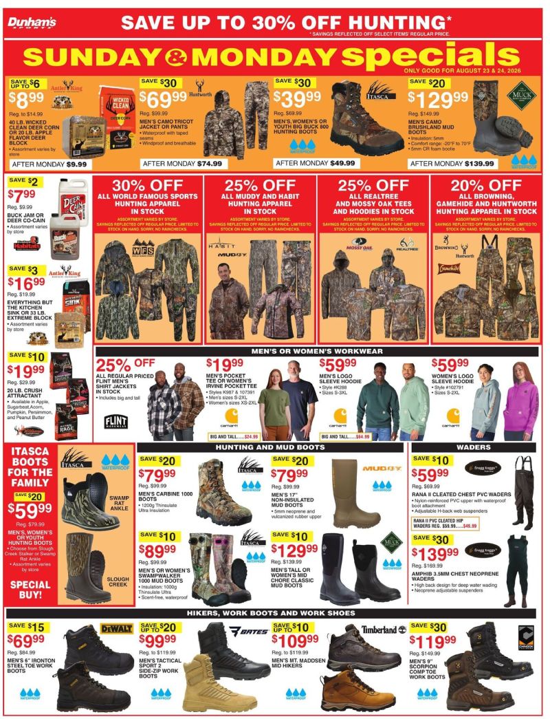 DUNHAM'S SPORTS weekly ad Aug 22 – Aug 28, 2026 – page 8