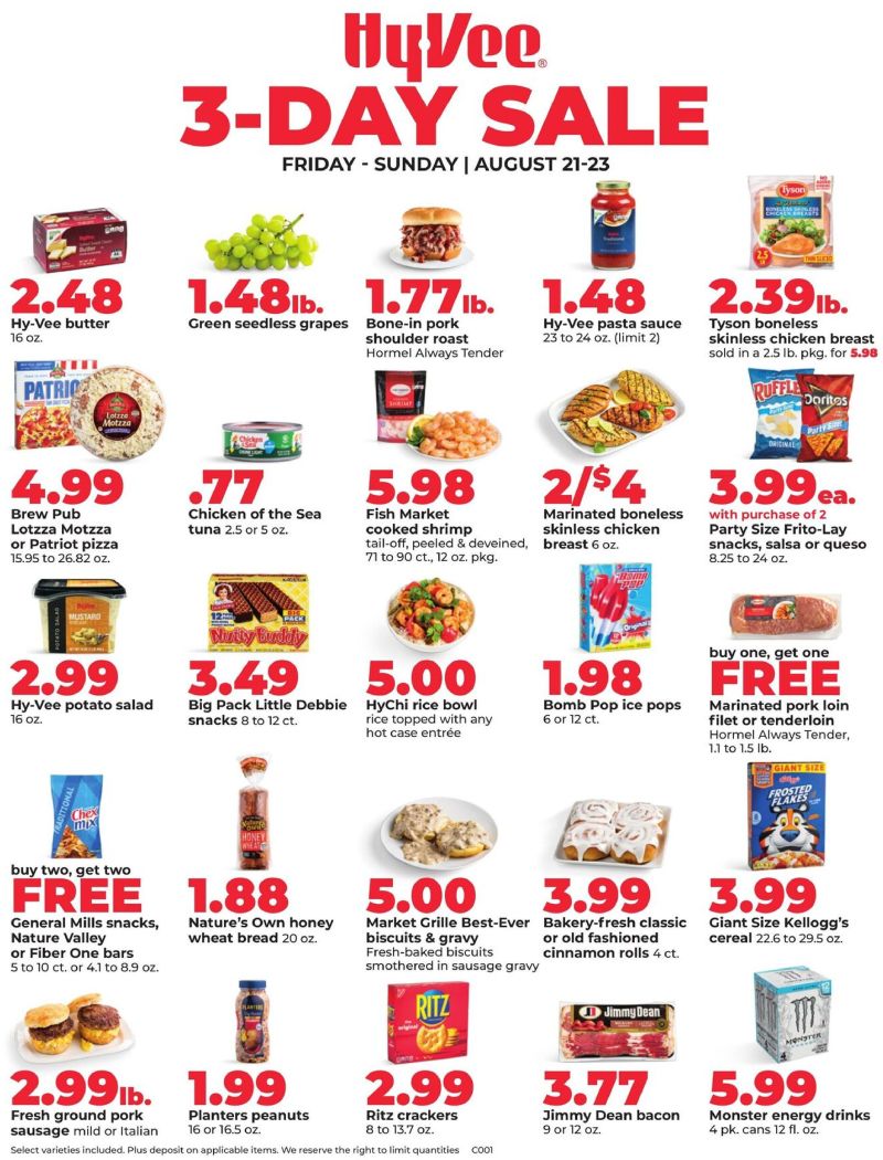 HYVEE weekly ad Aug 21 – Aug 24, 2026 – page 1