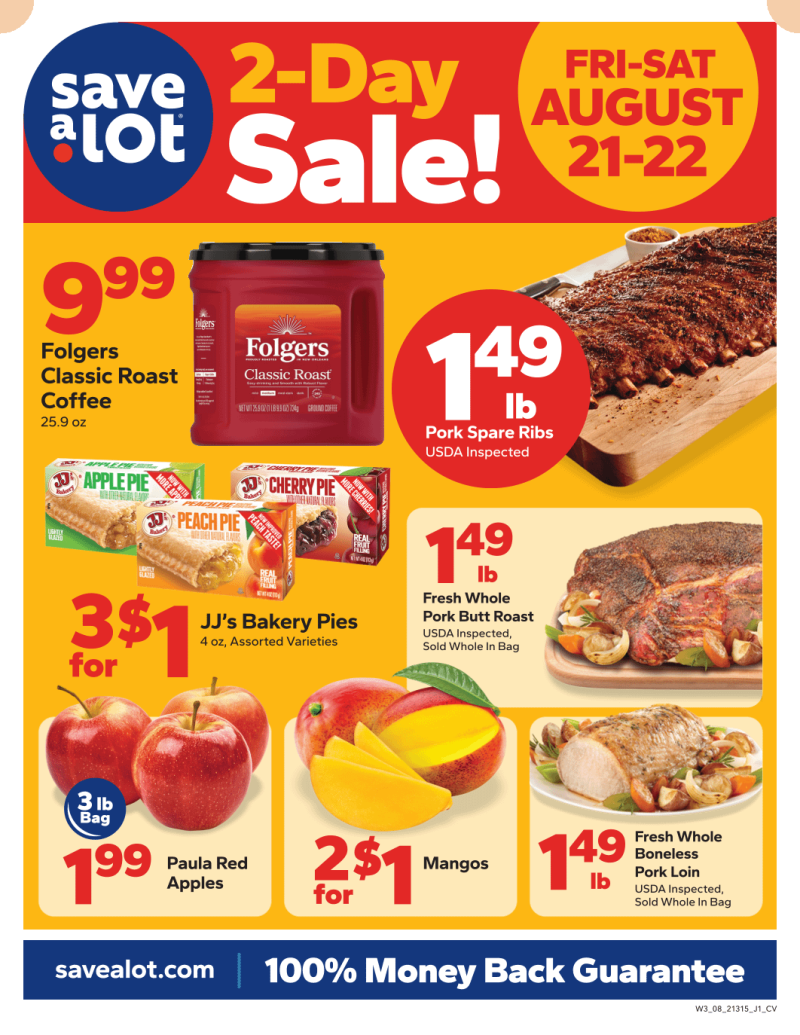 SAVE A LOT weekly ad Aug 21 – Aug 23, 2026 – page 1