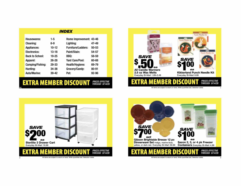 BI-MART weekly ad Aug 24 – Sep 26, 2026 – page 2