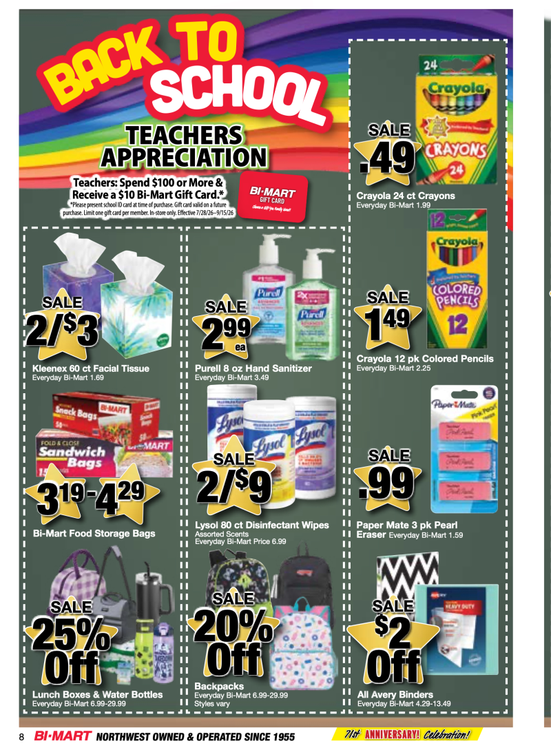 BI-MART weekly ad Aug 25 – Sep 27, 2026 – page 8