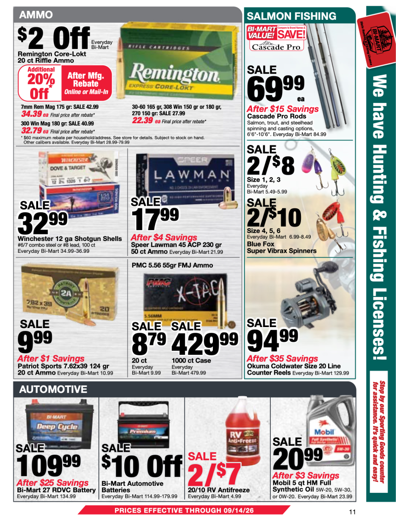 BI-MART weekly ad Aug 25 – Sep 27, 2026 – page 11