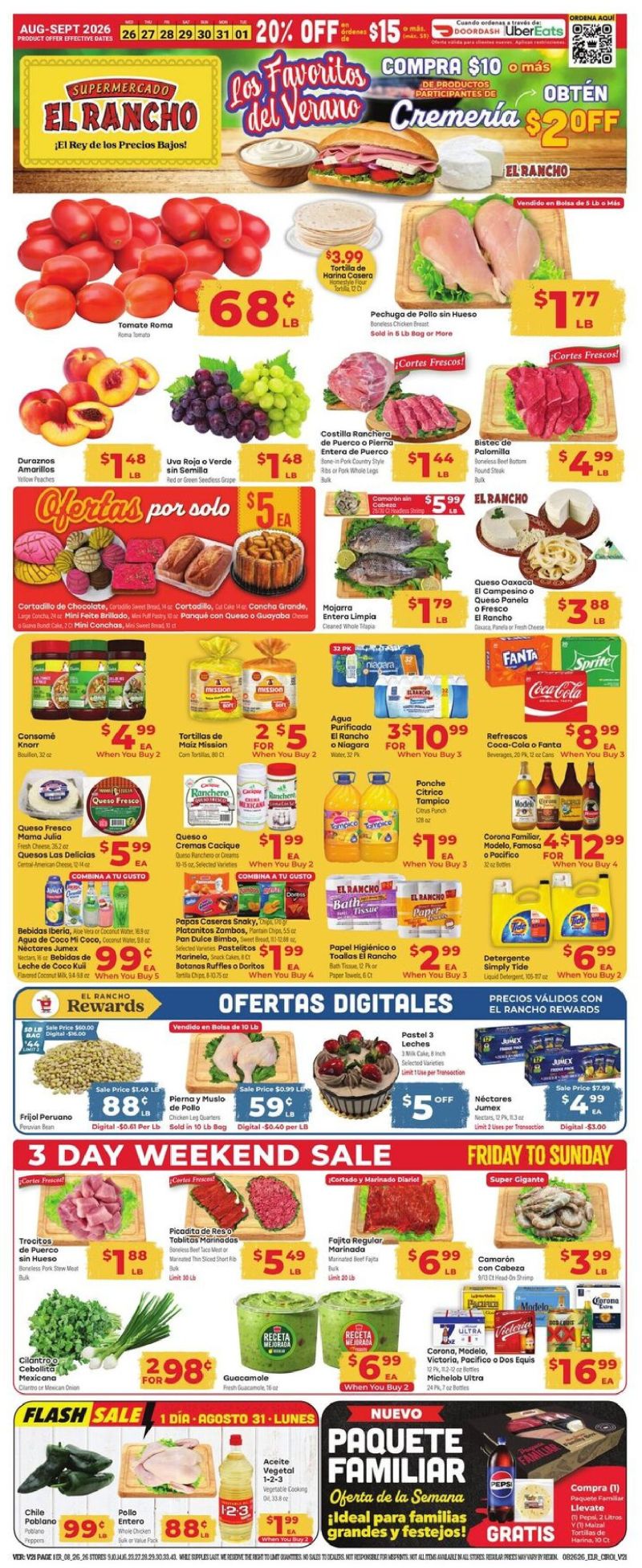 EL RANCHO weekly ad Aug 26 – Sep 2, 2026 – page 1