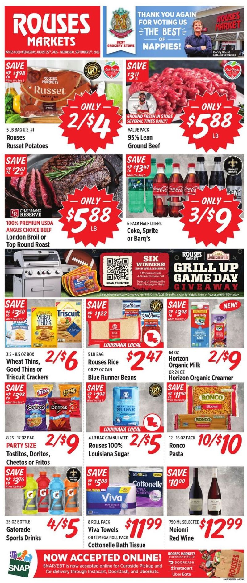 ROUSES weekly ad Aug 26 – Sep 3, 2026 – page 1
