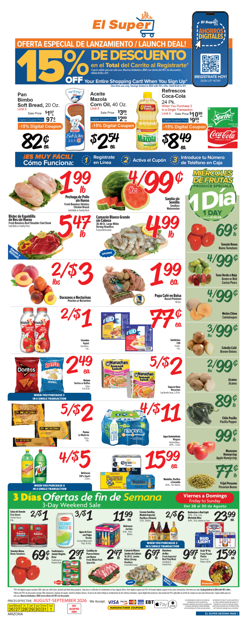 EL SUPER weekly ad Aug 26 – Sep 1, 2026 – page 1