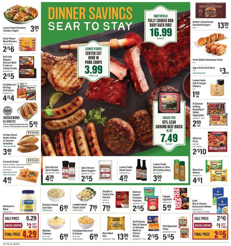 LOWES FOODS weekly ad Aug 26 – Sep 2, 2026 – page 8