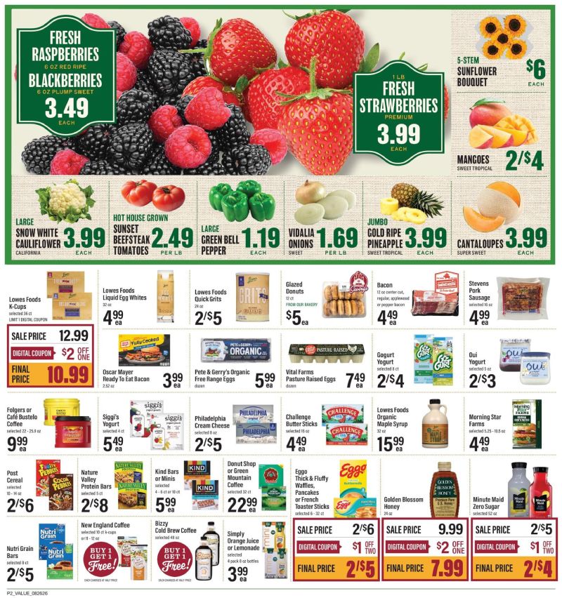 LOWES FOODS weekly ad Aug 26 – Sep 2, 2026 – page 2