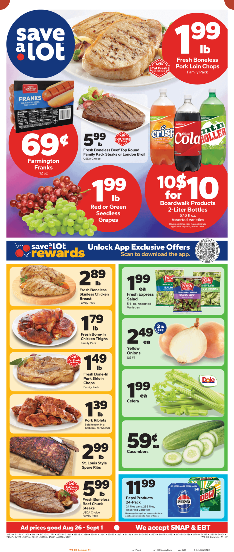 SAVE A LOT weekly ad Aug 26 – Sep 2, 2026 – page 1