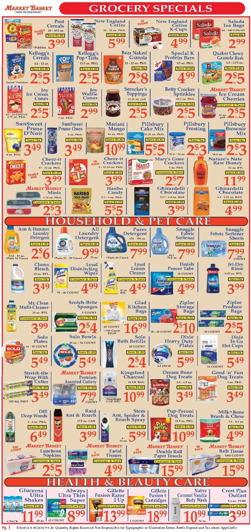 MARKET BASKET weekly ad Aug 31 – Sep 5, 2026 – page 7