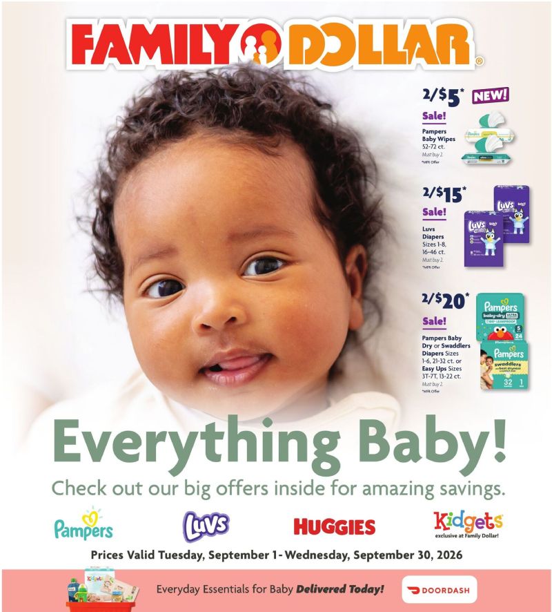 FAMILY DOLLAR weekly ad Sep 1 – Oct 1, 2026 – page 1