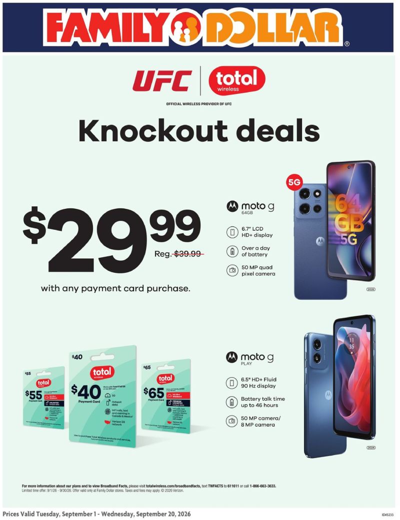 FAMILY DOLLAR weekly ad Sep 1 – Sep 21, 2026 – page 1