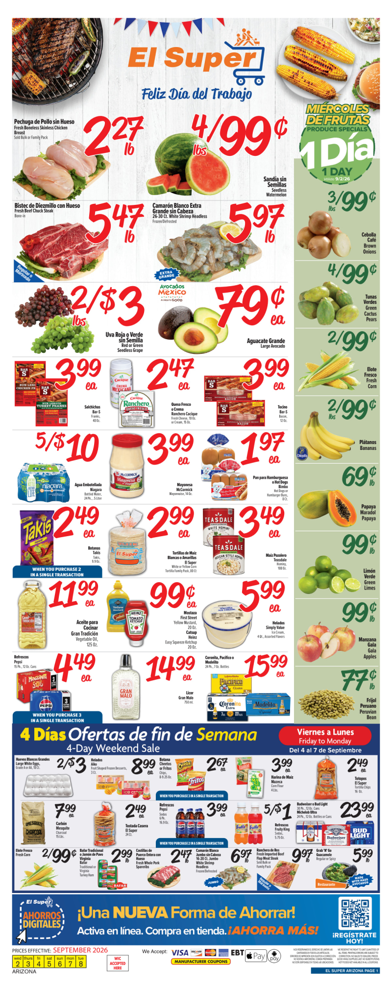 EL SUPER weekly ad Sep 2 – Sep 8, 2026 – page 1