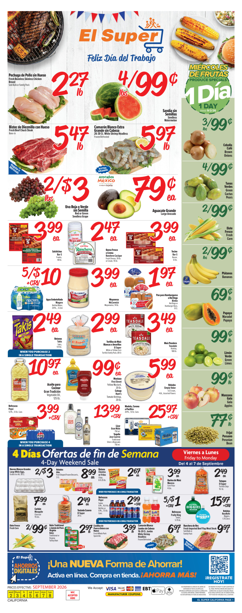 EL SUPER weekly ad Sep 2 – Sep 8, 2026 – page 1
