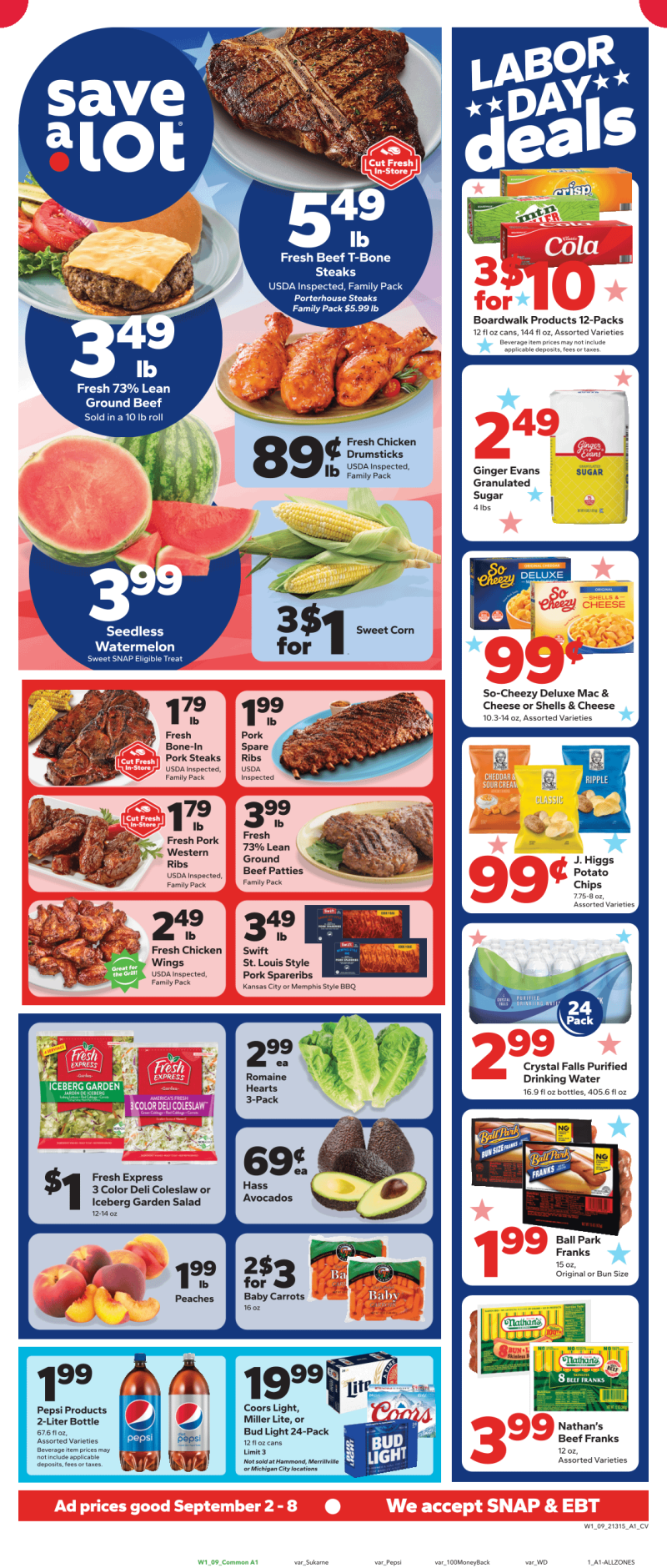 SAVE A LOT weekly ad Sep 2 – Sep 9, 2026 – page 1