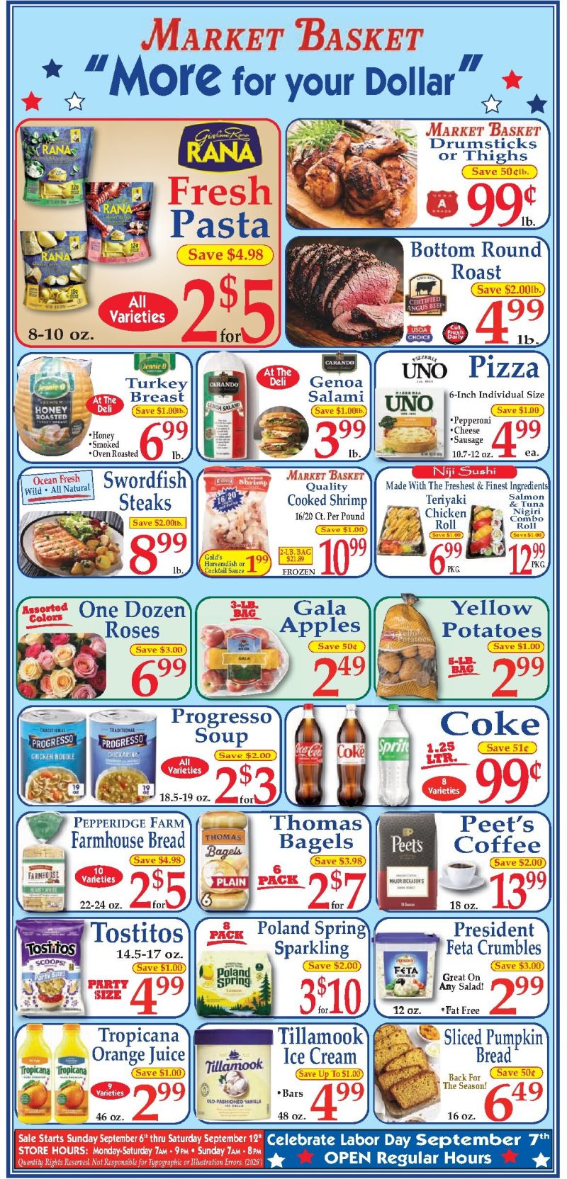 MARKET BASKET weekly ad Sep 7 – Sep 12, 2026 – page 1