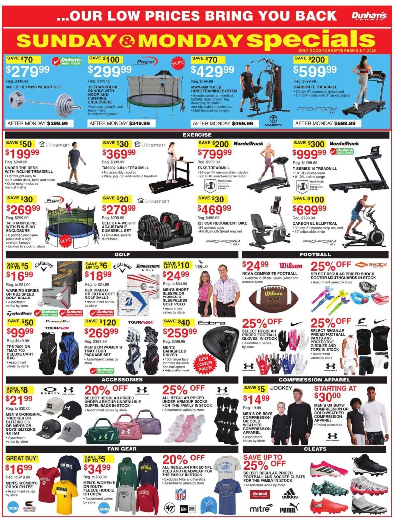 DUNHAM'S SPORTS weekly ad Sep 5 – Sep 11, 2026 – page 8