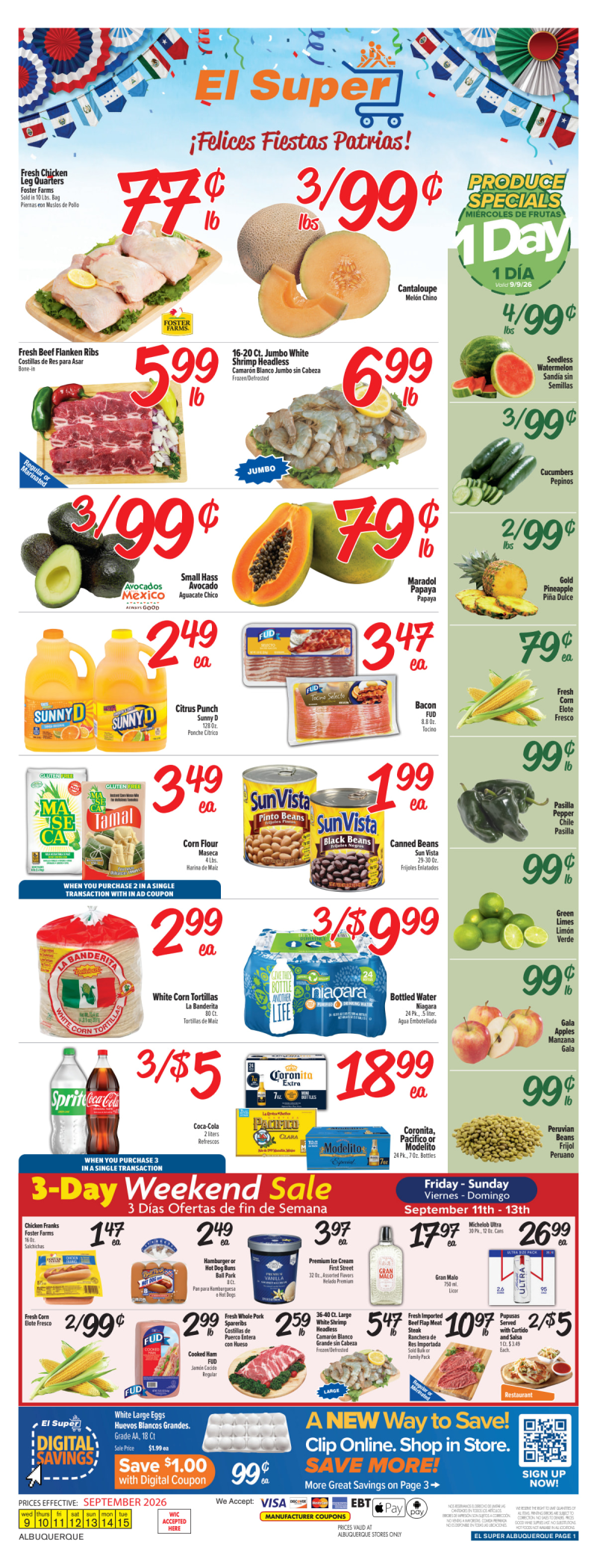 EL SUPER weekly ad Sep 9 – Sep 15, 2026 – page 1