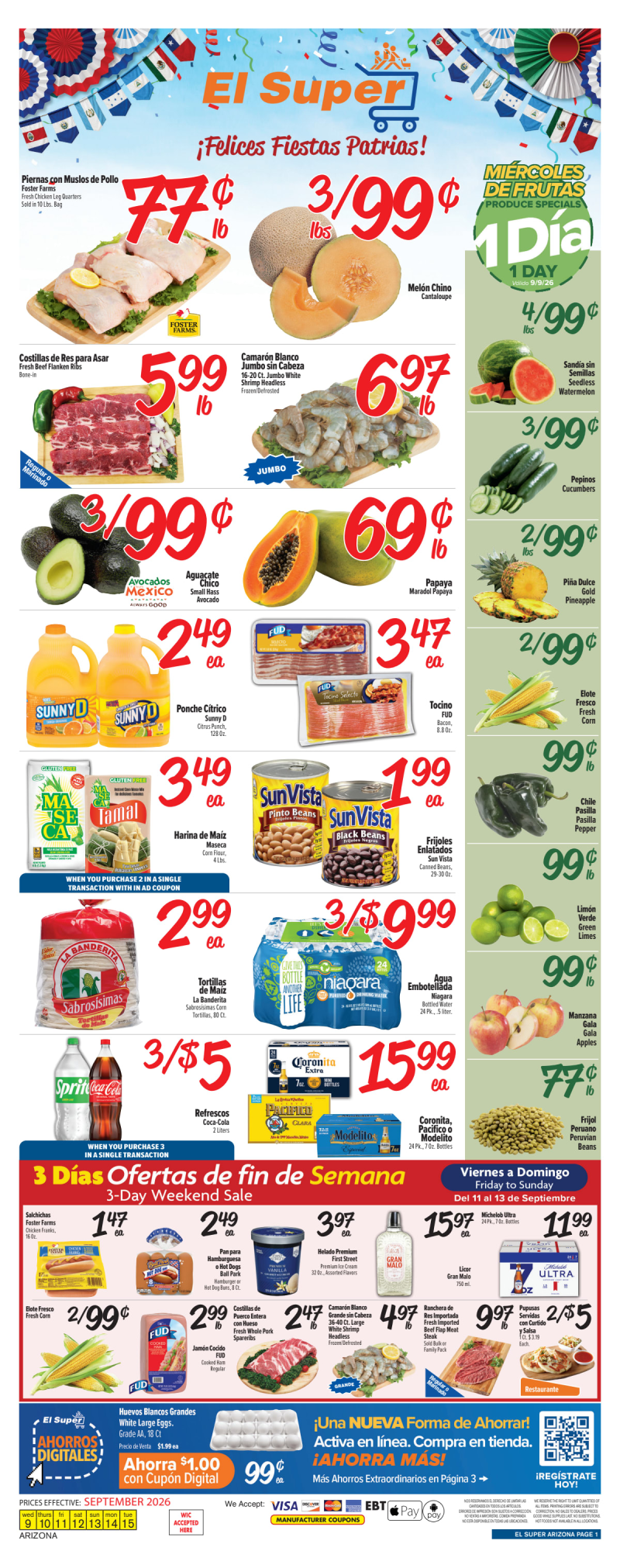 EL SUPER weekly ad Sep 9 – Sep 15, 2026 – page 1