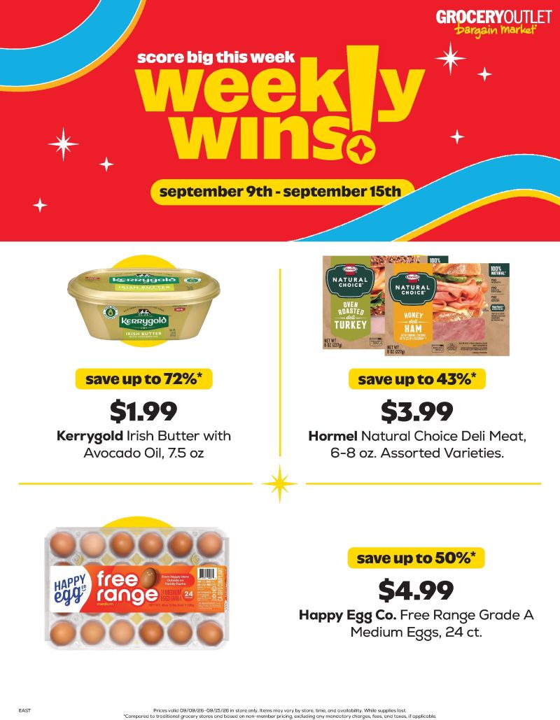 GROCERY OUTLET weekly ad Sep 9 – Sep 16, 2026 – page 1