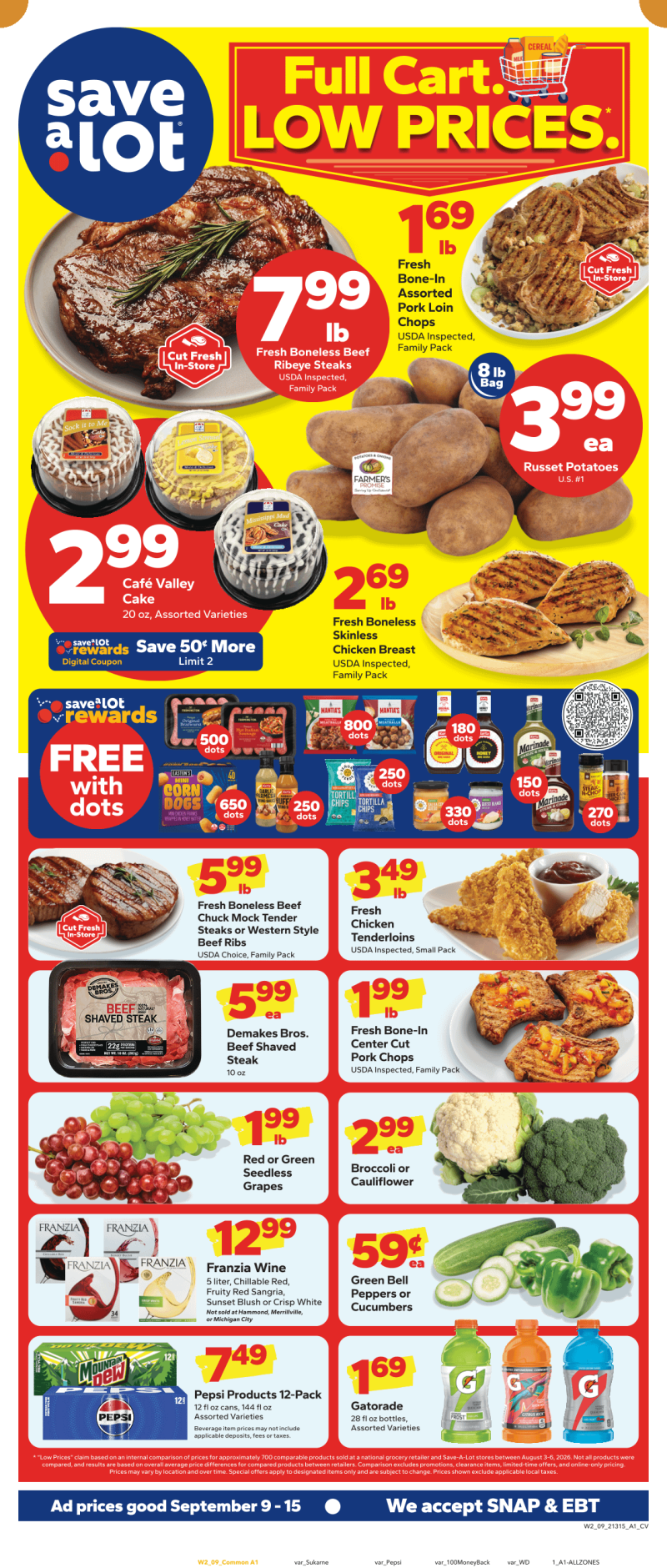SAVE A LOT weekly ad Sep 9 – Sep 16, 2026 – page 1