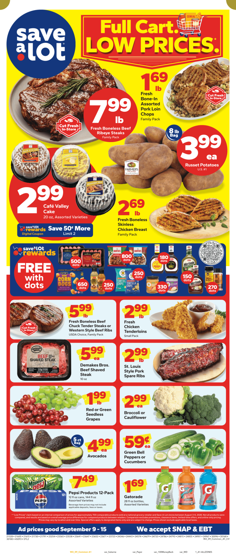 SAVE A LOT weekly ad Sep 9 – Sep 16, 2026 – page 1