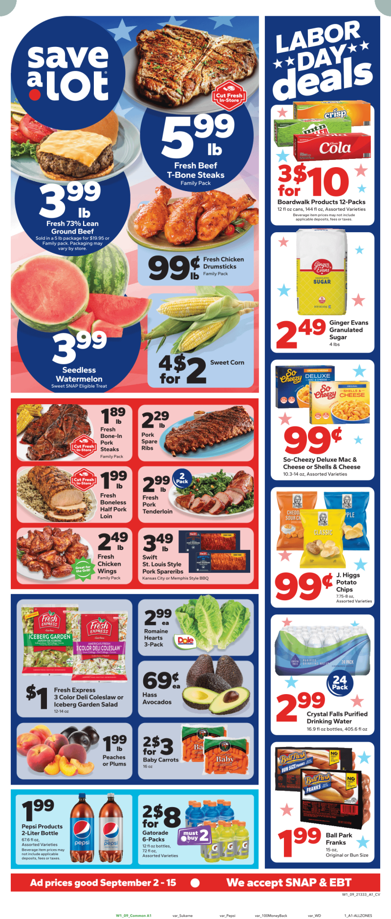 SAVE A LOT weekly ad Sep 2 – Sep 16, 2026 – page 1