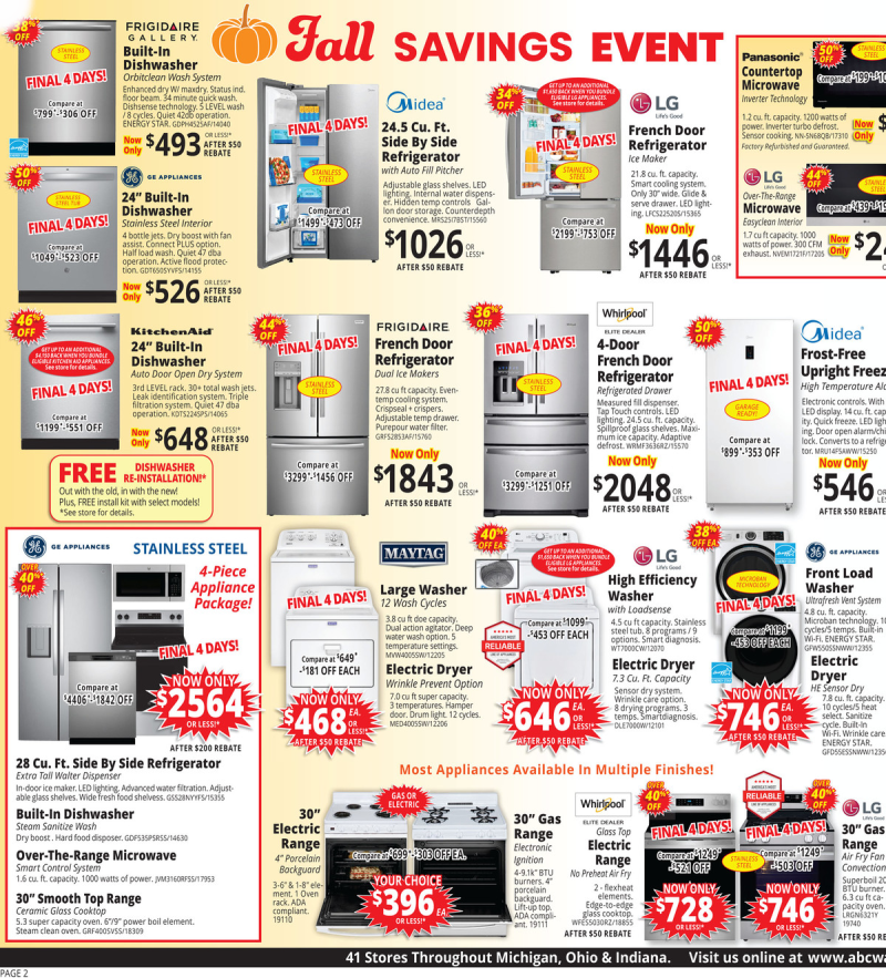 ABC WAREHOUSE weekly ad Sep 13 – Sep 19, 2026 – page 2