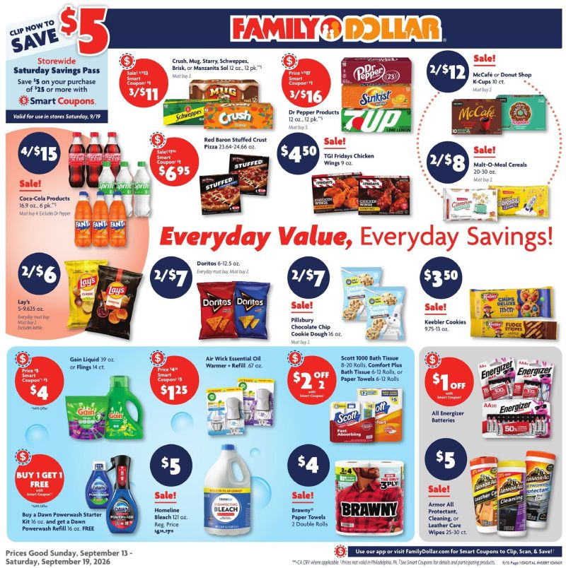 FAMILY DOLLAR weekly ad Sep 13 – Sep 20, 2026 – page 1