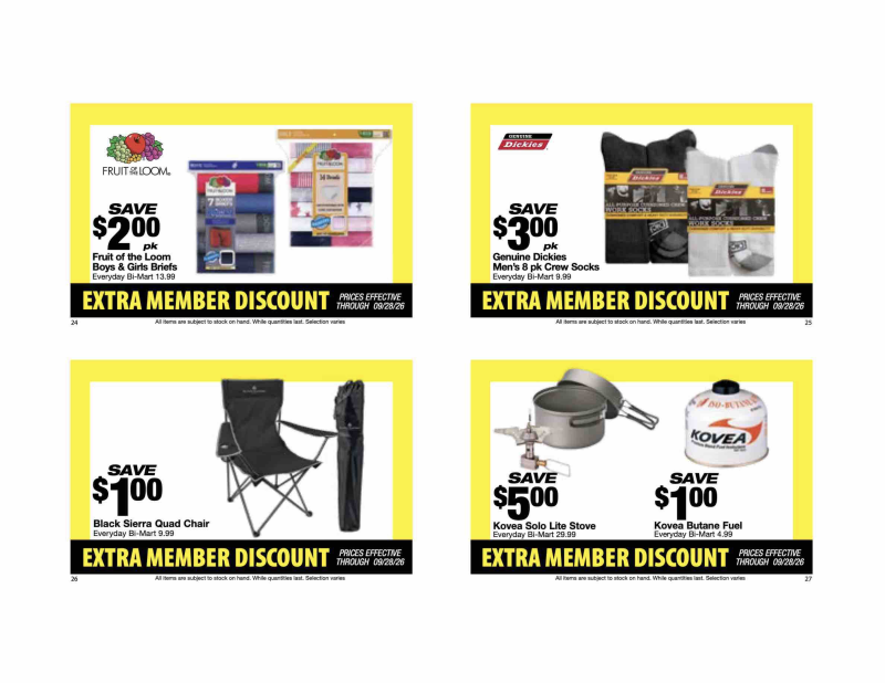 BI-MART weekly ad Sep 14 – Oct 16, 2026 – page 8