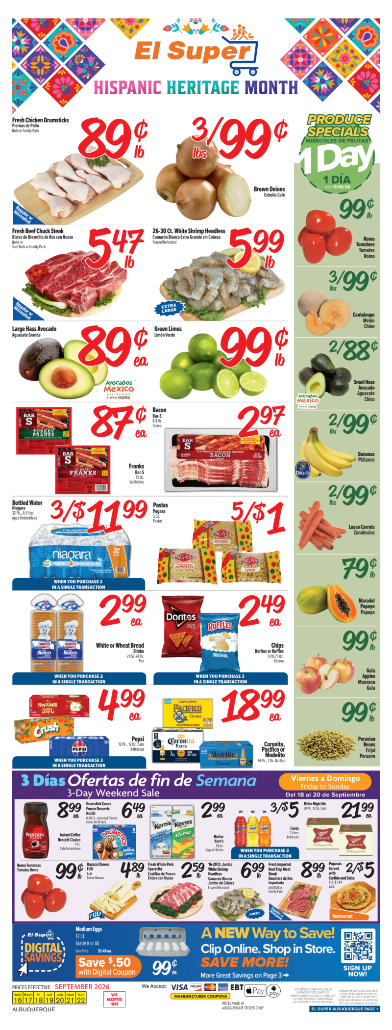 EL SUPER weekly ad Sep 16 – Sep 22, 2026 – page 1